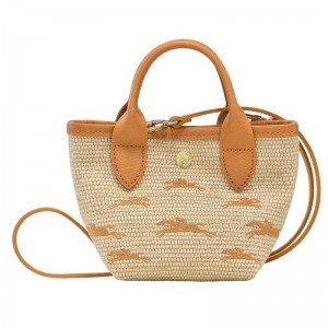 Apricot Orange Longchamp Le Panier Pliage XS Women's Basket Bag | RHDF-03871