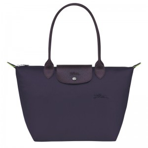 Bilberry Purple Longchamp Le Pliage Green M Women's Tote Bag | DEWX-32457