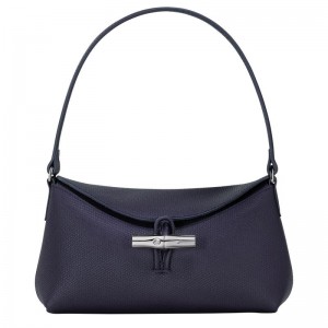 Bilberry Purple Longchamp Roseau S Women's Hobo Bags | XJVU-23789