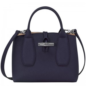 Bilberry Purple Longchamp Roseau S Women's Handbags | CPUF-41307