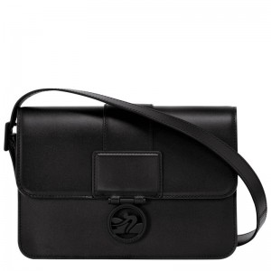 Black Longchamp Box-Trot M Women's Crossbody Bags | AXJC-82150