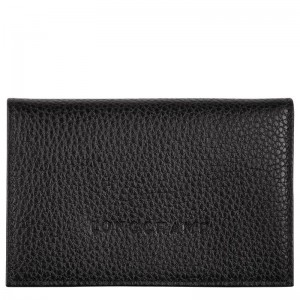 Black Longchamp Le Foulonné Men's Cardholders | UOZM-49875