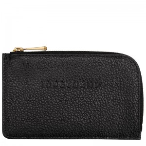 Black Longchamp Le Foulonné Men's Cardholders | YRHW-56917