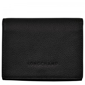 Black Longchamp Le Foulonné Men's Wallets | UOAQ-89132