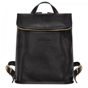 Black Longchamp Le Foulonné Women's Backpacks | POUC-97064