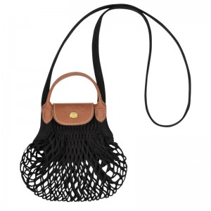 Black Longchamp Le Pliage Filet XS Women's Mesh Bag | XYKR-09126