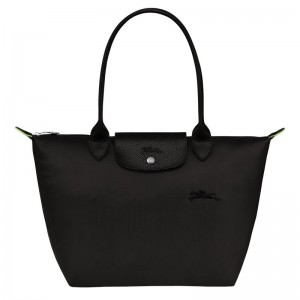 Black Longchamp Le Pliage Green M Women's Tote Bag | JTGD-97135