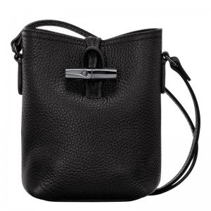 Black Longchamp Roseau Essential XS Women's Crossbody Bags | ANUG-95362