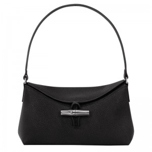 Black Longchamp Roseau S Women's Hobo Bags | PVIF-37280