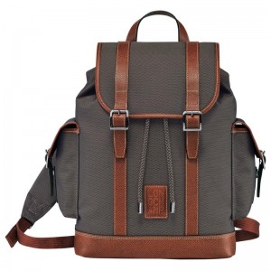 Brown Longchamp Boxford Men's Backpacks | JXOZ-84160