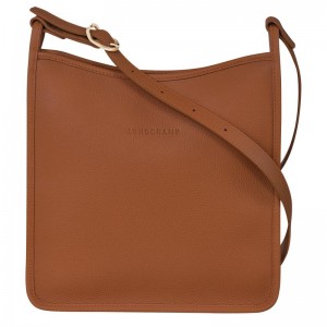 Caramel Brown Longchamp Le Foulonné M Women's Crossbody Bags | WBEH-07452