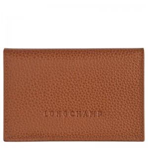 Caramel Brown Longchamp Le Foulonné Men's Cardholders | PHDV-38412