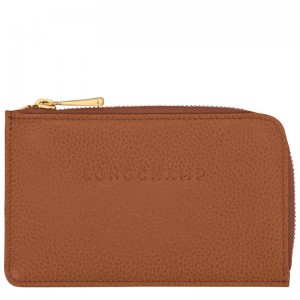 Caramel Brown Longchamp Le Foulonné Men's Cardholders | SQMF-26713