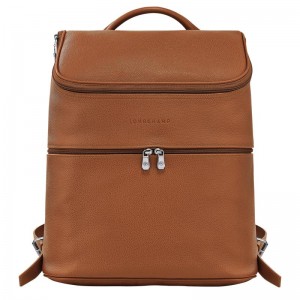 Caramel Brown Longchamp Le Foulonné Men's Backpacks | ZEMD-87165