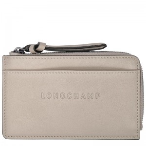 Clay Grey Longchamp 3D Men's Cardholders | XTEB-18409