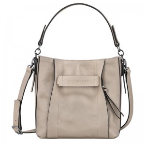 Clay Grey Longchamp 3D S Women's Crossbody Bags | ZVPS-59683