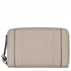 Clay Grey Longchamp 3D Women's Wallets | JSAV-93680