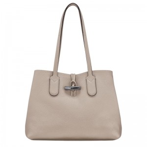 Clay Grey Longchamp Roseau Essential M Women's Tote Bag | RAWB-57960