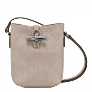 Clay Grey Longchamp Roseau Essential XS Women's Crossbody Bags | ODTG-36782