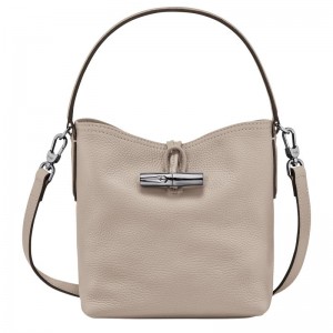 Clay Grey Longchamp Roseau Essential XS Women's Bucket Bag | QODH-15670