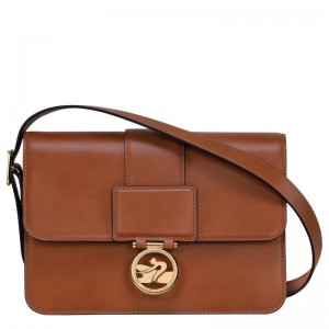 Cognac Brown Longchamp Box-Trot M Women's Crossbody Bags | HYEN-02456