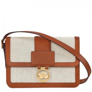 Cognac Brown Longchamp Box-Trot M Women's Crossbody Bags | WYRN-45380