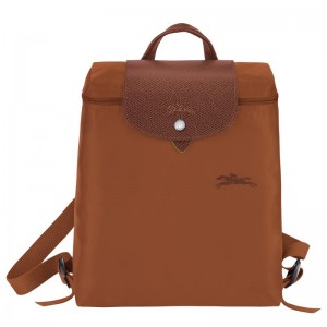 Cognac Brown Longchamp Le Pliage Green M Men's Backpacks | AMLR-01625