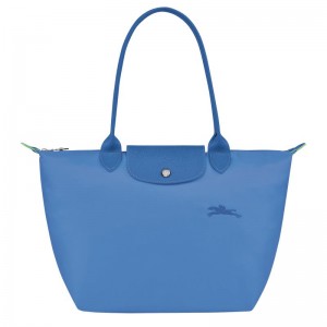 Cornflower Blue Longchamp Le Pliage Green M Women's Tote Bag | ONST-56827