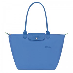 Cornflower Blue Longchamp Le Pliage Green L Women's Tote Bag | DYOX-86457