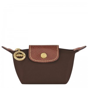 Ebony Brown Longchamp Le Pliage Original Women's Coin Purses | ICNU-86597