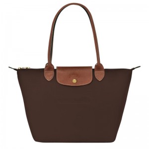 Ebony Brown Longchamp Le Pliage Original M Women's Tote Bag | GKOZ-81640