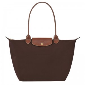 Ebony Brown Longchamp Le Pliage Original L Women's Tote Bag | CPVR-61302