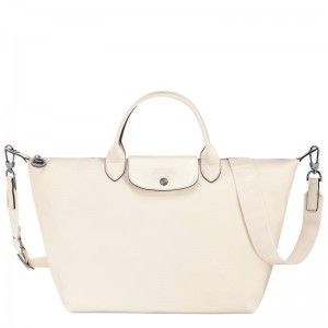 Ecru White Longchamp Le Pliage Xtra L Men's Handbags | WHIP-07129