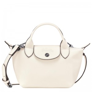 Ecru White Longchamp Le Pliage Xtra XS Women's Handbags | WBQO-20846