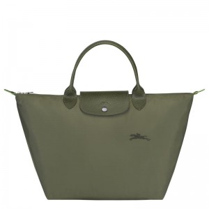 Forest Green Longchamp Le Pliage Green M Women's Handbags | LWMB-21648