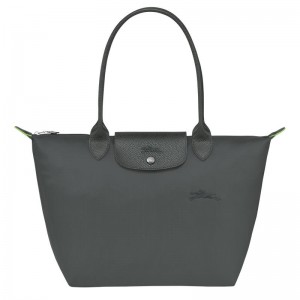 Graphite Grey Longchamp Le Pliage Green M Women's Tote Bag | TMOS-92374