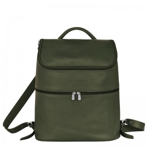 Khaki Longchamp Le Foulonné Men's Backpacks | MZLY-13972