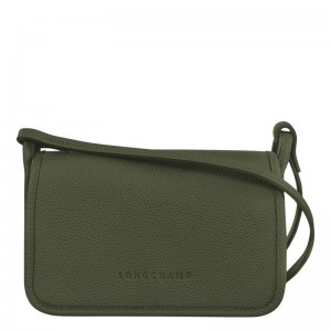 Khaki Longchamp Le Foulonné XS Women's Clutch Purse | LAJY-21548