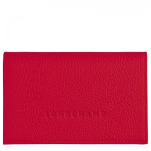 Love Red Longchamp Le Foulonné Men's Cardholders | TIHF-53816