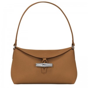 Natural Brown Longchamp Roseau S Women's Hobo Bags | DFBV-15893