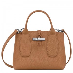 Natural Brown Longchamp Roseau S Women's Handbags | YCZU-13406