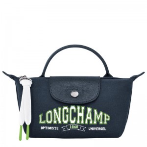 Navy Longchamp Le Pliage Collection Women's Pouches | SLOW-53489