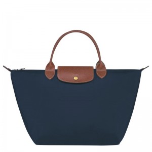 Navy Longchamp Le Pliage Original M Women's Handbags | GQYU-38714