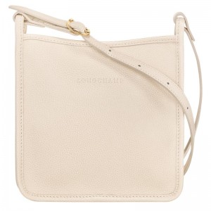 Paper White Longchamp Le Foulonné S Women's Crossbody Bags | CJOG-62480