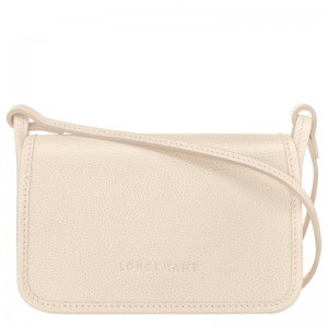 Paper White Longchamp Le Foulonné XS Women's Clutch Bag | HEMJ-95170