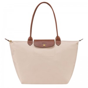 Paper White Longchamp Le Pliage Original L Women's Tote Bag | EVFC-83164