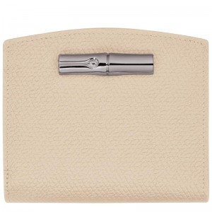 Paper White Longchamp Roseau Women's Wallets | SXYA-13068