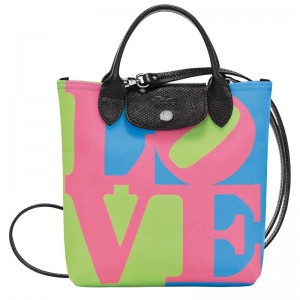 Pink Longchamp x Robert Indiana XS Men's Crossbody Bags | AROJ-16839