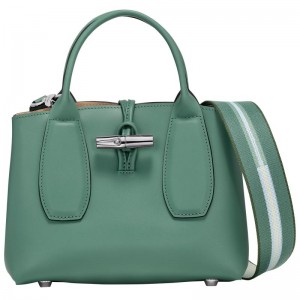 Sage Green Longchamp Roseau S Women's Handbags | DQVH-58174