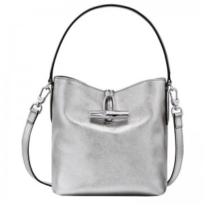 Silver Longchamp Roseau XS Women's Bucket Bag | WPTA-83701